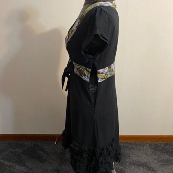 Free People multi-colored cap sleeves dress, size 10 - Picture 3 of 6